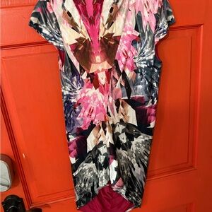 Abstract Pink and Black Women's Dress
